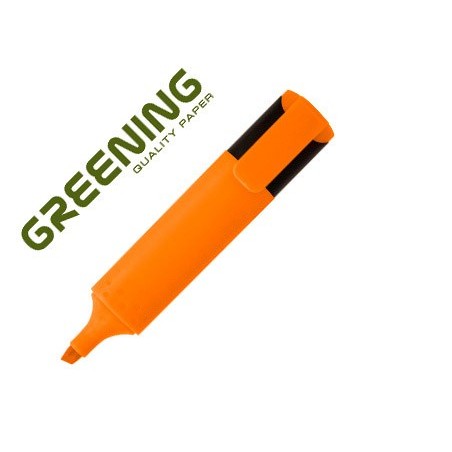 ROTULADOR GREENING FLUORESCENTE PUNTA BISELADA NARANJA (PACK INDIVISIBLE 12 UDS)