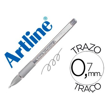 BOLIGRAFO ARTLINE 1900 SOFTLINE TINTA ACEITE METALICO PLATA