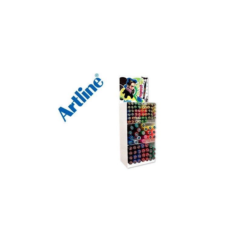 EXPOSITOR ARTLINE POSTER MARKER 96 UDS COLORES SURTIDOS - 51 UDS 2 MM 29 UDS 6 MM 16 UDS 12 MM