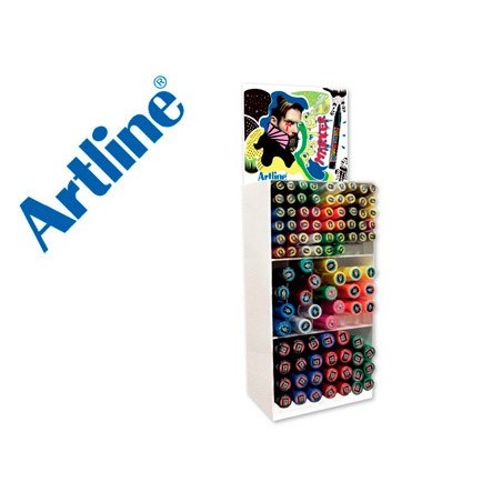 EXPOSITOR ARTLINE POSTER MARKER 96 UDS COLORES SURTIDOS - 51 UDS 2 MM 29 UDS 6 MM 16 UDS 12 MM