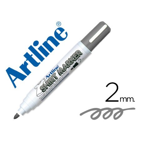 ROTULADOR ARTLINE CAMISETA EKT-2 GRIS PUNTA REDONDA 2 MM PARA USO EN CAMISETAS