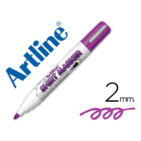 ROTULADOR ARTLINE CAMISETA EKT-2 VIOLETA PUNTA REDONDA 2 MM PARA USO EN CAMISETAS