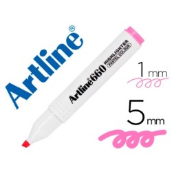 ROTULADOR ARTLINE FLUORESCENTE EK-660 ROSA PASTEL PUNTA BISELADA (PACK INDIVISIBLE 12 UDS)