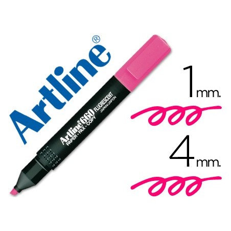 ROTULADOR ARTLINE FLUORESCENTE EK-660 ROSA -PUNTA BISELADA