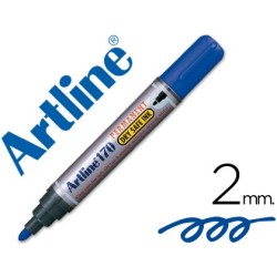 ROTULADOR ARTLINE MARCADOR PERMANENTE 170 AZUL -PUNTA REDONDA 2MM -ANTISECADO
