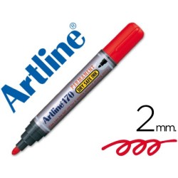 ROTULADOR ARTLINE MARCADOR PERMANENTE 170 ROJO -PUNTA REDONDA 2 MM -ANTISECADO