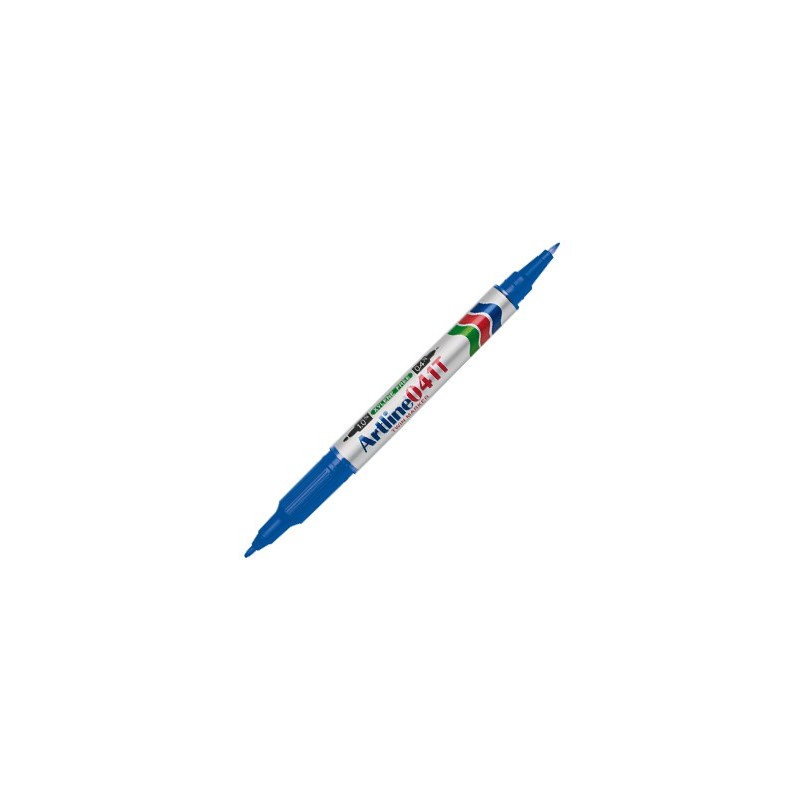 ROTULADOR ARTLINE MARCADOR PERMANENTE EK-041T AZUL -DOBLE PUNTA 0.4 Y 1.0 MM