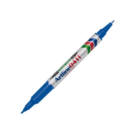 ROTULADOR ARTLINE MARCADOR PERMANENTE EK-041T AZUL -DOBLE PUNTA 0.4 Y 1.0 MM