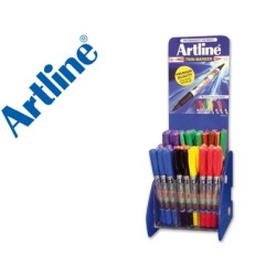 ROTULADOR ARTLINE MARCADOR PERMANENTE EK-041T -DOBLE PUNTA 0.4 Y 1.0 MM -EXPOSITOR DE 72 UNIDADES STDA