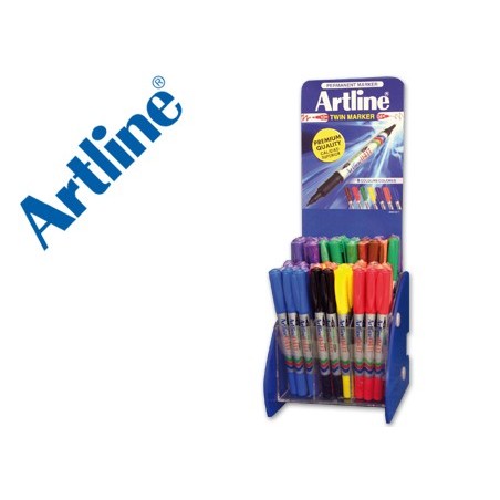 ROTULADOR ARTLINE MARCADOR PERMANENTE EK-041T -DOBLE PUNTA 0.4 Y 1.0 MM -EXPOSITOR DE 72 UNIDADES STDA
