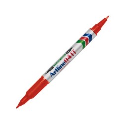 ROTULADOR ARTLINE MARCADOR PERMANENTE EK-041T ROJO -DOBLE PUNTA 0.4 Y 1.0 MM