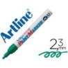 ROTULADOR ARTLINE MARCADOR PERMANENTE EK-400 XF VERDE -PUNTA REDONDA 2.3 MM -METAL CAUCHO Y PLASTICO