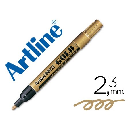 ROTULADOR ARTLINE MARCADOR PERMANENTE TINTA METALICA EK-900 ORO -PUNTA REDONDA 2.3 MM