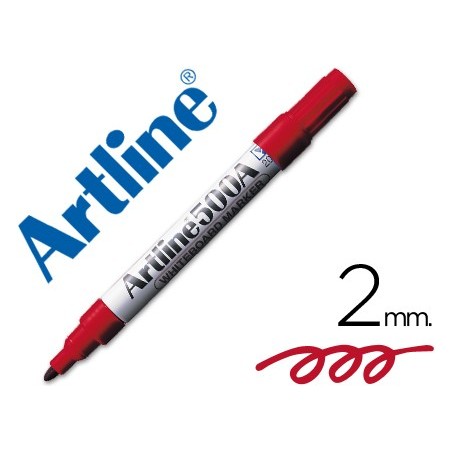 ROTULADOR ARTLINE PIZARRA EK-500 ROJO PUNTA REDONDA 2 MM RECARGABLE