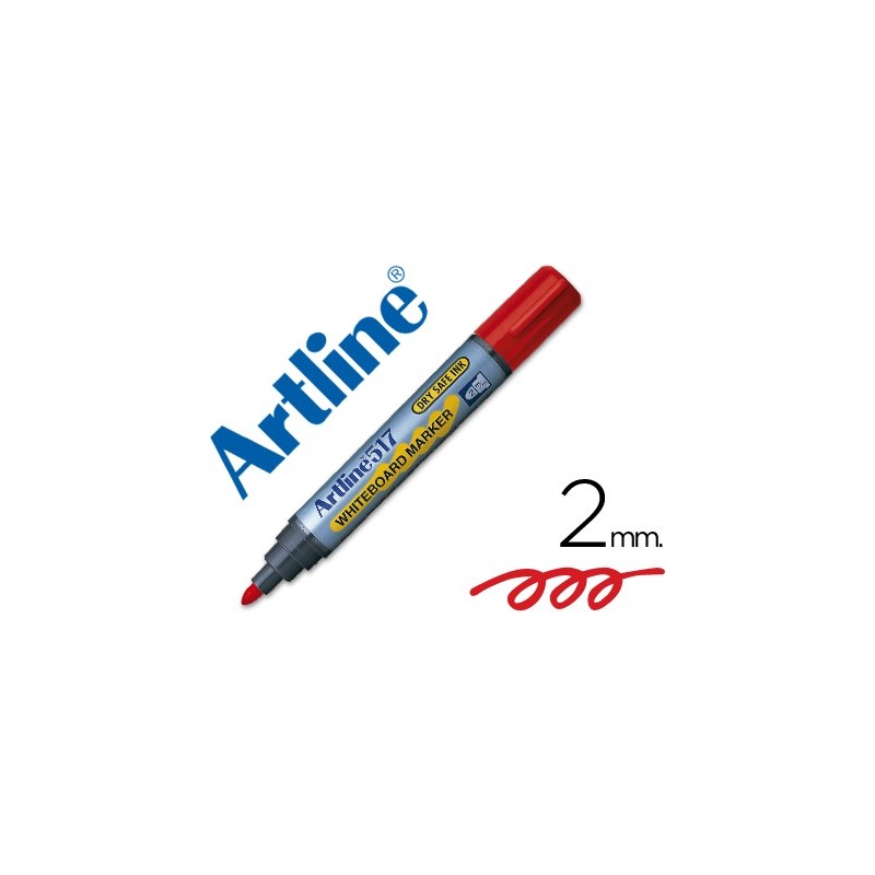 ROTULADOR ARTLINE PIZARRA EK-517 ROJO -PUNTA REDONDA 2 MM -TINTA DE BAJO OLOR