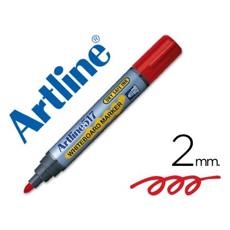 ROTULADOR ARTLINE PIZARRA EK-517 ROJO -PUNTA REDONDA 2 MM -TINTA DE BAJO OLOR