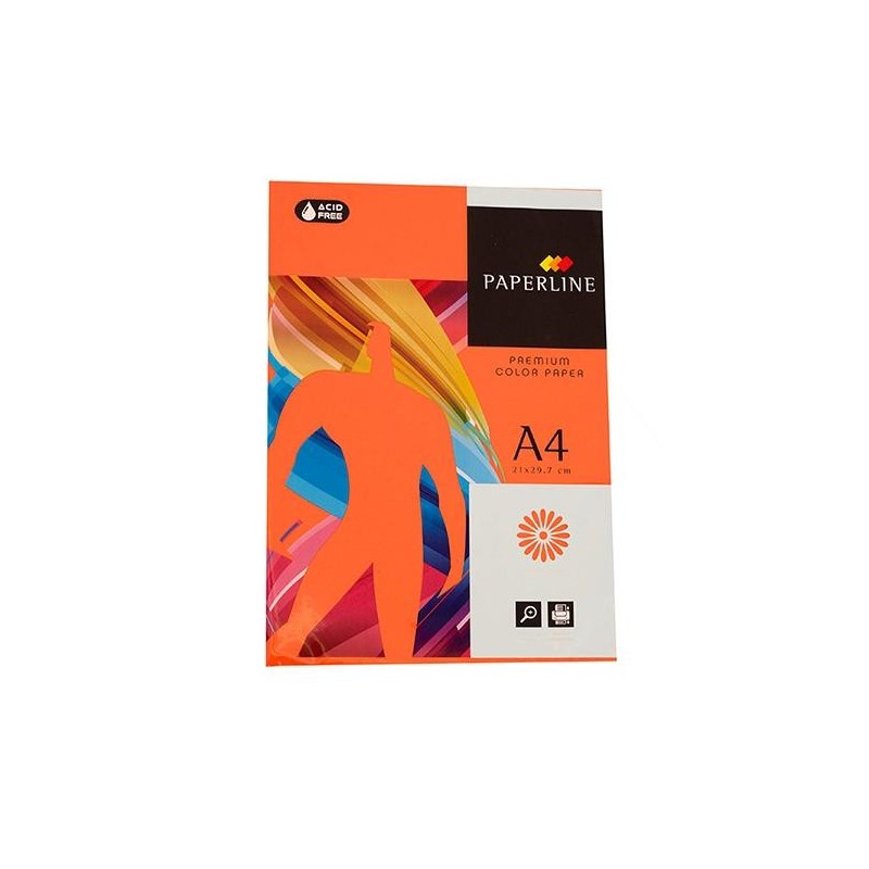 Papel multifunción Fabrisa - A4 - 80 g - Color naranja azafrán - Pack 500 hojas