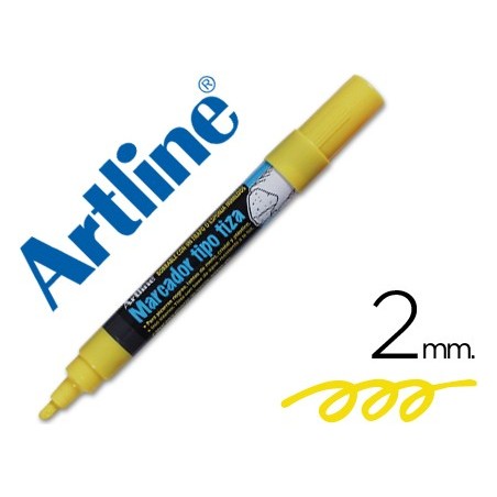 ROTULADOR ARTLINE PIZARRA VERDE NEGRA EPW-4-AM COLOR AMARILLO BOLSA DE 4 UNIDADES