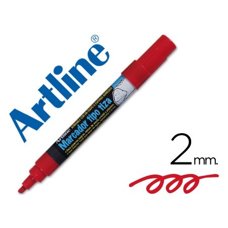 ROTULADOR ARTLINE PIZARRA VERDE NEGRA EPW-4-RO COLOR ROJO BOLSA DE 4 UNIDADES