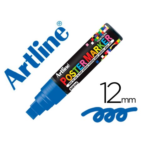 ROTULADOR ARTLINE POSTER MARKER EPP-12 PUNTA REDONDA 12 MM COLOR AZUL