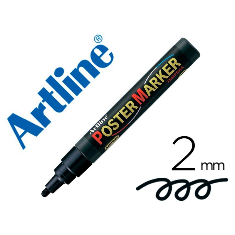 ROTULADOR ARTLINE POSTER MARKER EPP-4-NEG PUNTA REDONDA 2 MM COLOR NEGRO