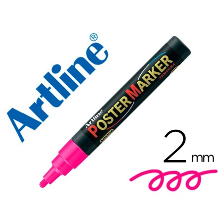 ROTULADOR ARTLINE POSTER MARKER EPP-4-ROS FLU PUNTA REDONDA 2 MM COLOR ROSA FLUOR