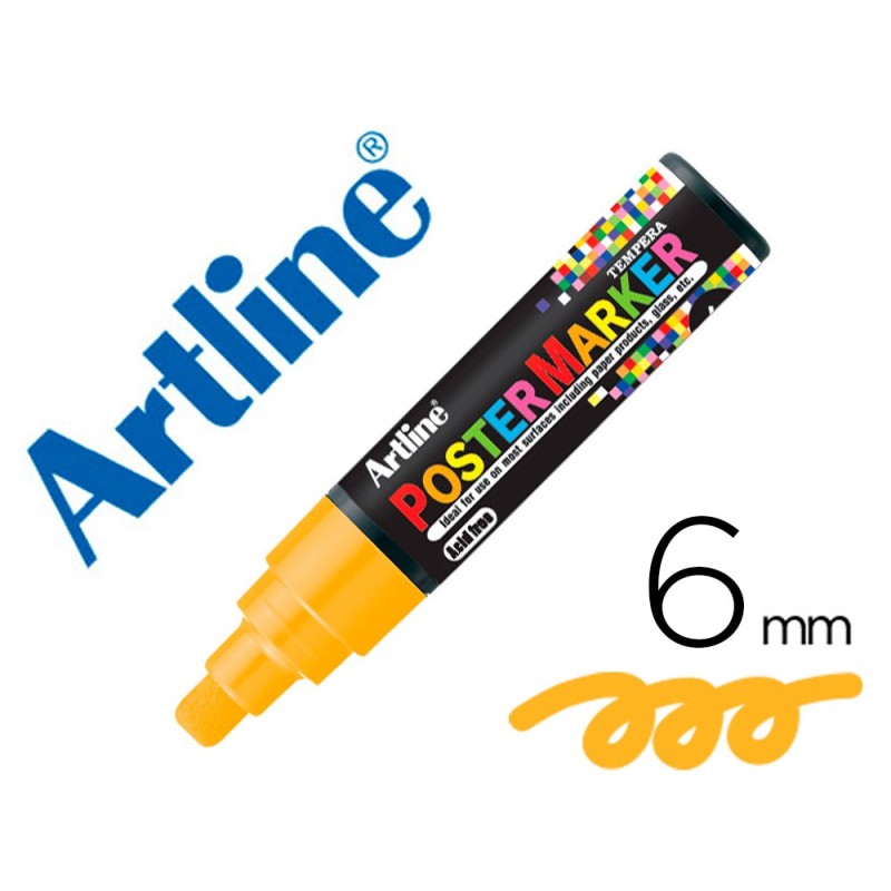 ROTULADOR ARTLINE POSTER MARKER EPP-6-NAR FLU PUNTA REDONDA 6 MM COLOR NARANJA FLUOR