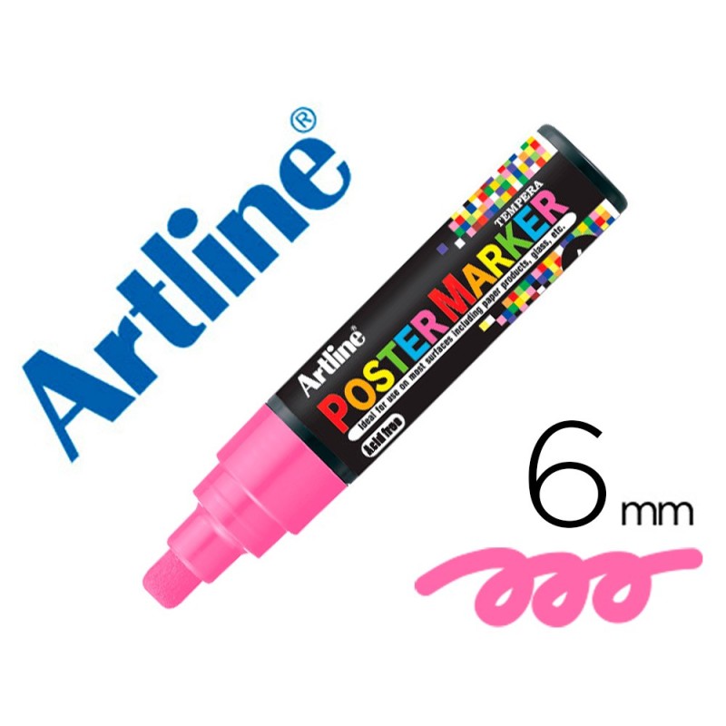 ROTULADOR ARTLINE POSTER MARKER EPP-6-ROS FLU PUNTA REDONDA 6 MM COLOR ROSA FLUOR