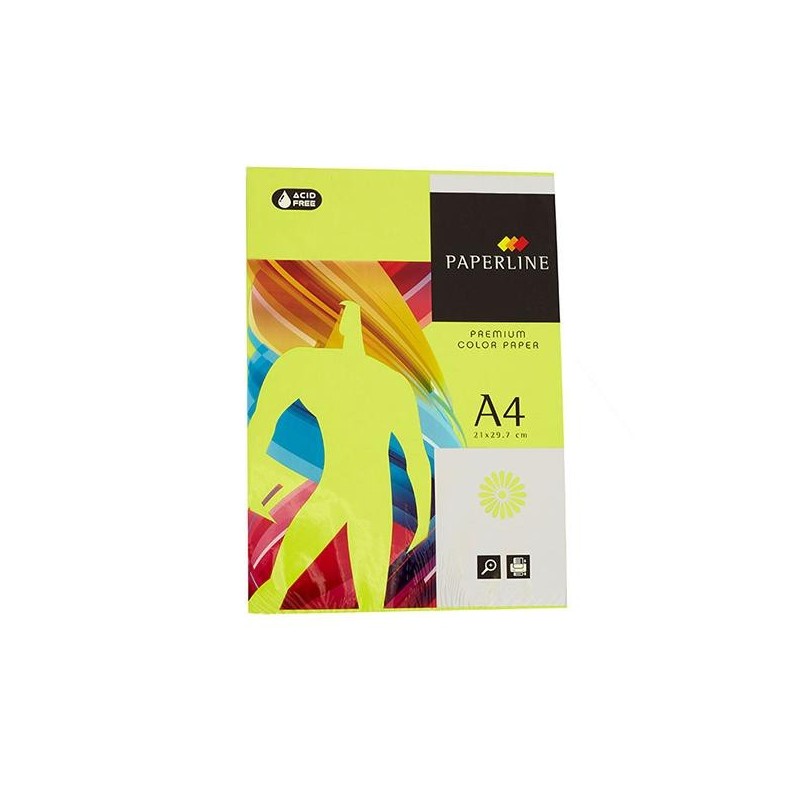 Papel multifunción Fabrisa - A4 - 75 g - Color verde fluorescente - Pack 500 hojas