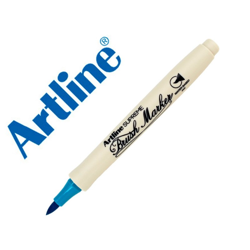 ROTULADOR ARTLINE SUPREME BRUSH EPFS PINTURA BASE DE AGUA PUNTA TIPO PINCEL TRAZO FINO TURQUESA (PACK INDIVISIBLE 12 UDS)