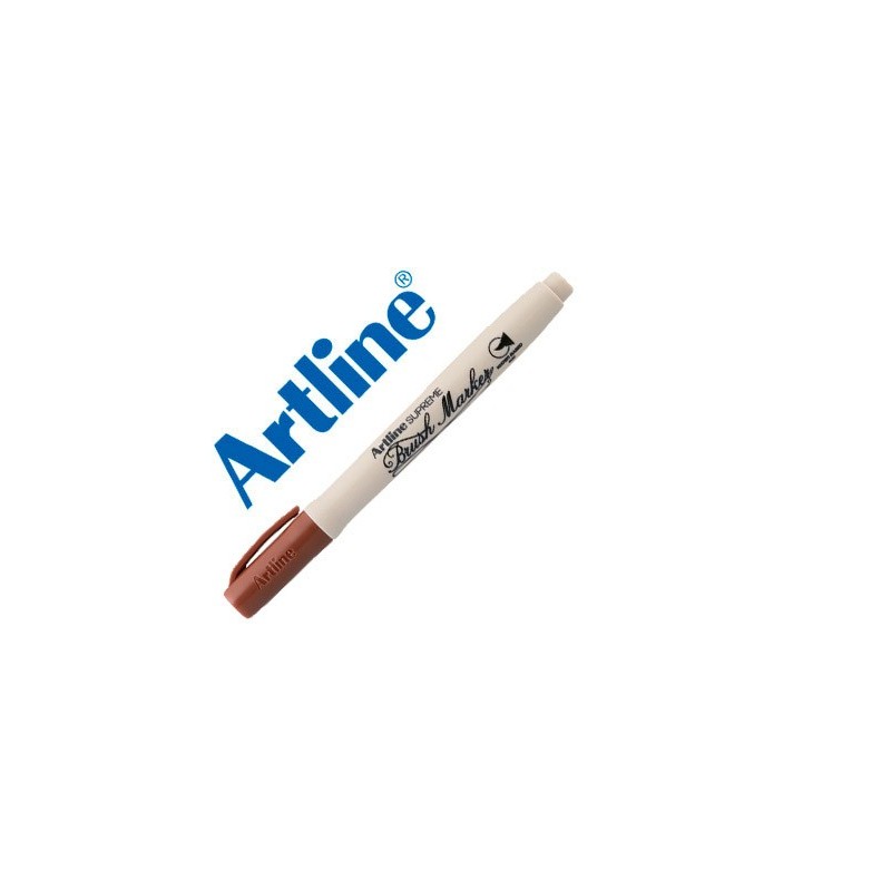 ROTULADOR ARTLINE SUPREME BRUSH PINTURA BASE DE AGUA PUNTA TIPO PINCEL TRAZO VARIABLE MARRON