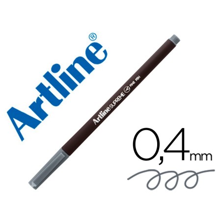 ROTULADOR ARTLINE SUPREME EPFS200 FINE LINER PUNTA DE FIBRA GRIS 0,4 MM (PACK INDIVISIBLE 12 UDS)