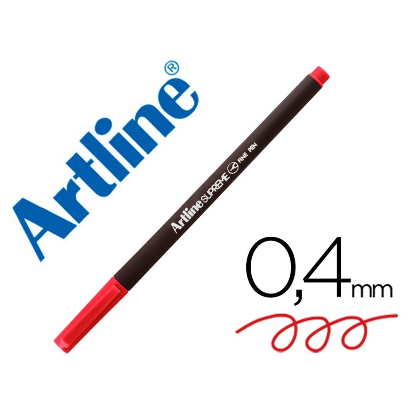 ROTULADOR ARTLINE SUPREME EPFS200 FINE LINER PUNTA DE FIBRA ROJO 0,4 MM (PACK INDIVISIBLE 12 UDS)