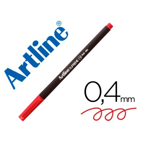 ROTULADOR ARTLINE SUPREME EPFS200 FINE LINER PUNTA DE FIBRA ROJO 0,4 MM (PACK INDIVISIBLE 12 UDS)