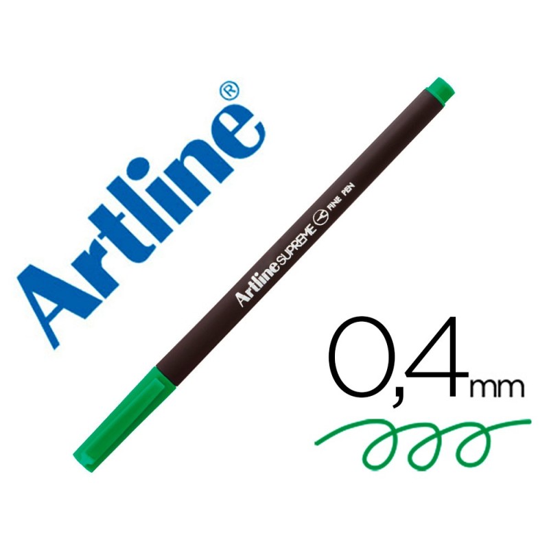 ROTULADOR ARTLINE SUPREME EPFS200 FINE LINER PUNTA DE FIBRA VERDE MANZANA 0,4 MM (PACK INDIVISIBLE 12 UDS)