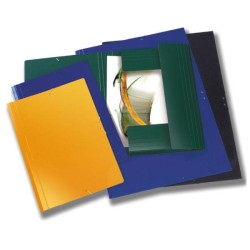 Carpeta de gomas Fabrisa - Cartón gofrado - Barnizada - Solapas - A3 - Color negro