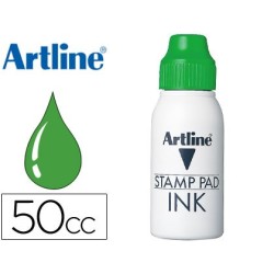 TINTA TAMPON ARTLINE VERDE FRASCO DE 50 CC