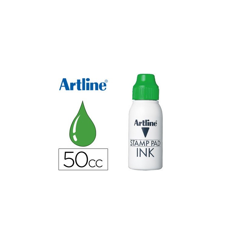 TINTA TAMPON ARTLINE VERDE FRASCO DE 50 CC