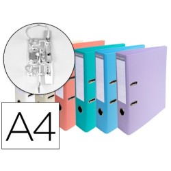 ARCHIVADOR DE PALANCA EXACOMPTA CARTON FORRADO PVC DIN A4 COLORES PASTELES SURTIDOS LOMO 70 MM CON (PACK INDIVISIBLE 10 UDS)