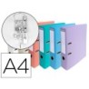 ARCHIVADOR DE PALANCA EXACOMPTA CARTON FORRADO PVC DIN A4 COLORES PASTELES SURTIDOS LOMO 70 MM CON (PACK INDIVISIBLE 10 UDS)