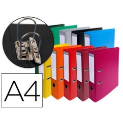 ARCHIVADOR DE PALANCA EXACOMPTA CARTON FORRADO PVC DIN A4 COLORES SURTIDOS LOMO 70 MM CON COMPRESOR (PACK INDIVISIBLE 10 UDS)