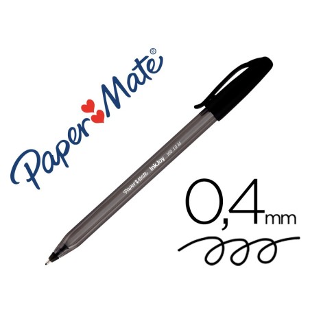 BOLIGRAFO PAPER MATE INKJOY 100 PUNTA MEDIA TRAZO 1MM NEGRO