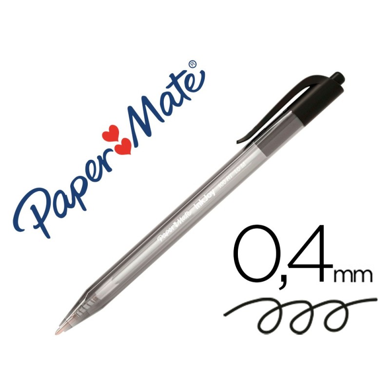 BOLIGRAFO PAPER MATE INKJOY 100 RETRACTIL PUNTA MEDIA NEGRO