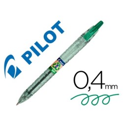 BOLIGRAFO PILOT ECOBALL PLASTICO RECICLADO TINTA ACEITE PUNTA DE BOLA 1 MM COLOR VERDE (PACK INDIVISIBLE 10 UDS)
