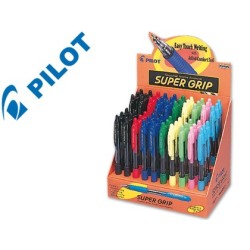 BOLIGRAFO PILOT SUPER GRIP EXPOSITOR DE 60 UNIDADES