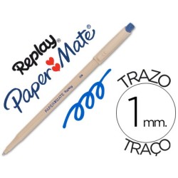 BOLIGRAFO REPLAY AZUL CON GOMA DE BORRAR