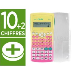 CALCULADORA MILAN CIENTIFICA M240 SUNSET TAPA TRANSLUCIDA 2 LINEAS 240 FUNCIONES 10+2 DIGITOS COLOR ROSA /AMARILLO