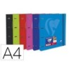 CARPETA CLAIREFONTAINE MIMESYS 4 ANILLAS 20 MM CARTON FORRADO DIN A4 CON RECAMBIO COLORES SURTIDOS (PACK INDIVISIBLE 15 UDS)