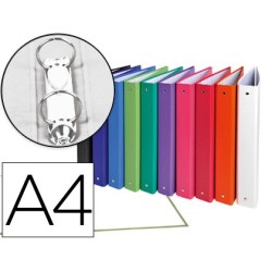 CARPETA DE 2 ANILLAS 30MM REDONDAS EXACOMPTA A4 CARTON FORRADO COLORES SURTIDOS (PACK INDIVISIBLE 20 UDS)