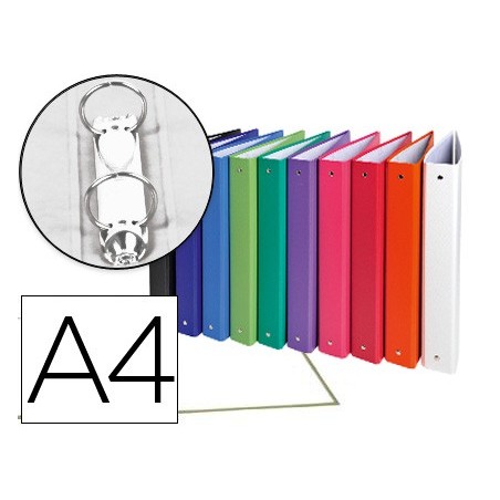 CARPETA DE 2 ANILLAS 30MM REDONDAS EXACOMPTA A4 CARTON FORRADO COLORES SURTIDOS (PACK INDIVISIBLE 20 UDS)